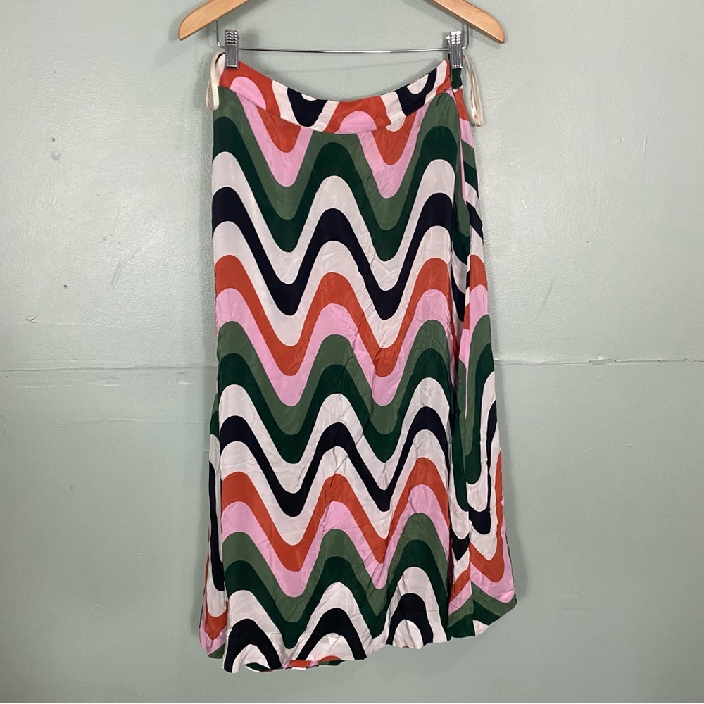 Farm Rio Wave Gradient Midi Skirt‎ Small